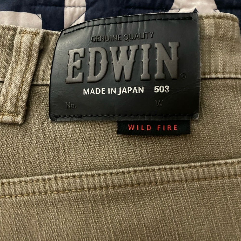 Edwin Patterned Black Jeans